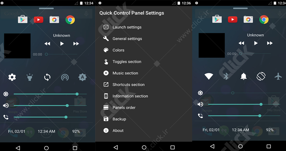 اپلیکیشن Quick Control Panel، دسترسی سریع شبیه به iOS برای اندروید